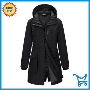 Waterproof Insulated Ski Jacket Hooded Windproof Warm Winter Coat Travel